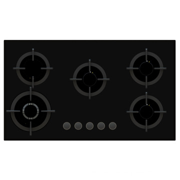 Sabaf Five Burner Tempered Glass Gas Stove